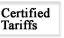 Certified Tariffs